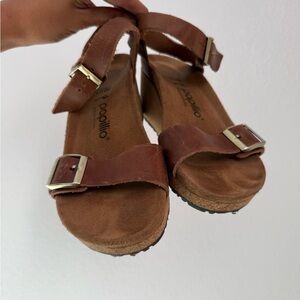 Papillio by Birkenstock Wedge Sandal - Soley - Oiled Brown Nubuck